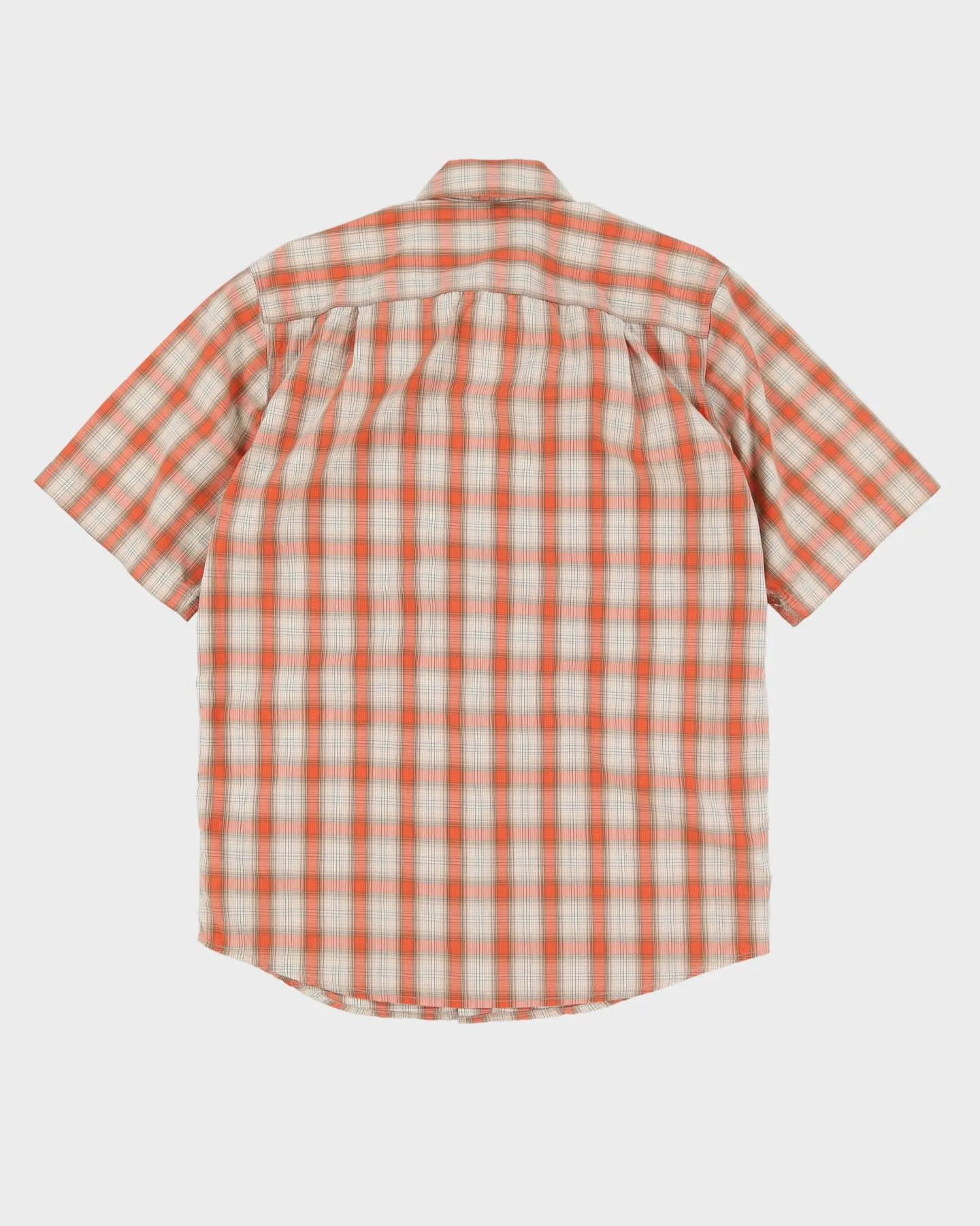 00s Carhartt Check Patterned Short-Sleeve Relaxed Fit Shirt - M