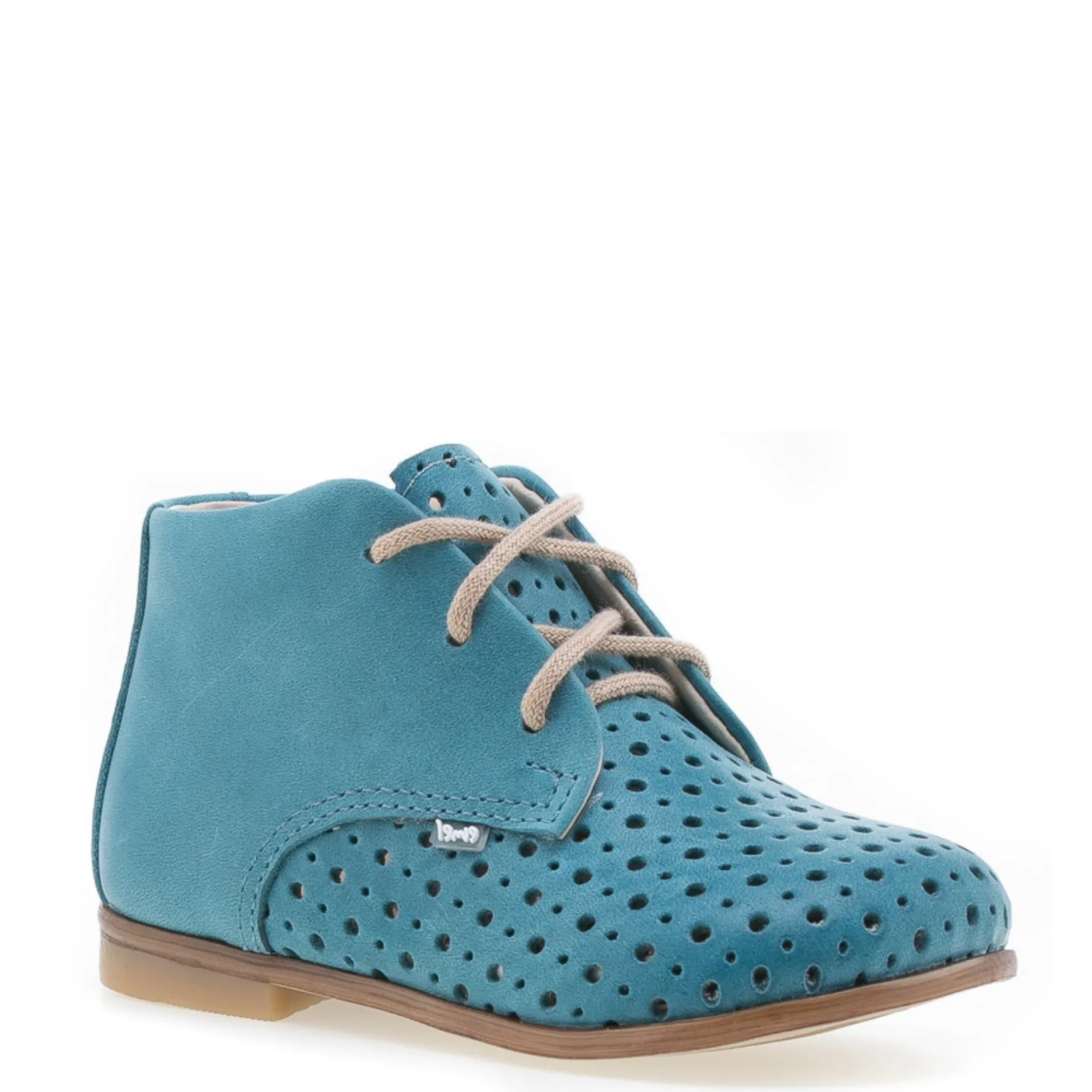 (1426-4) Emel perforated classic first shoes blue