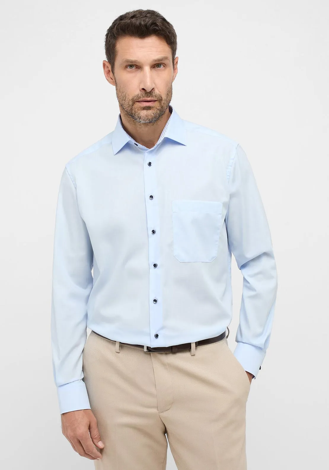 1863 by Eterna Comfort Fit Formal Shirt, Blue