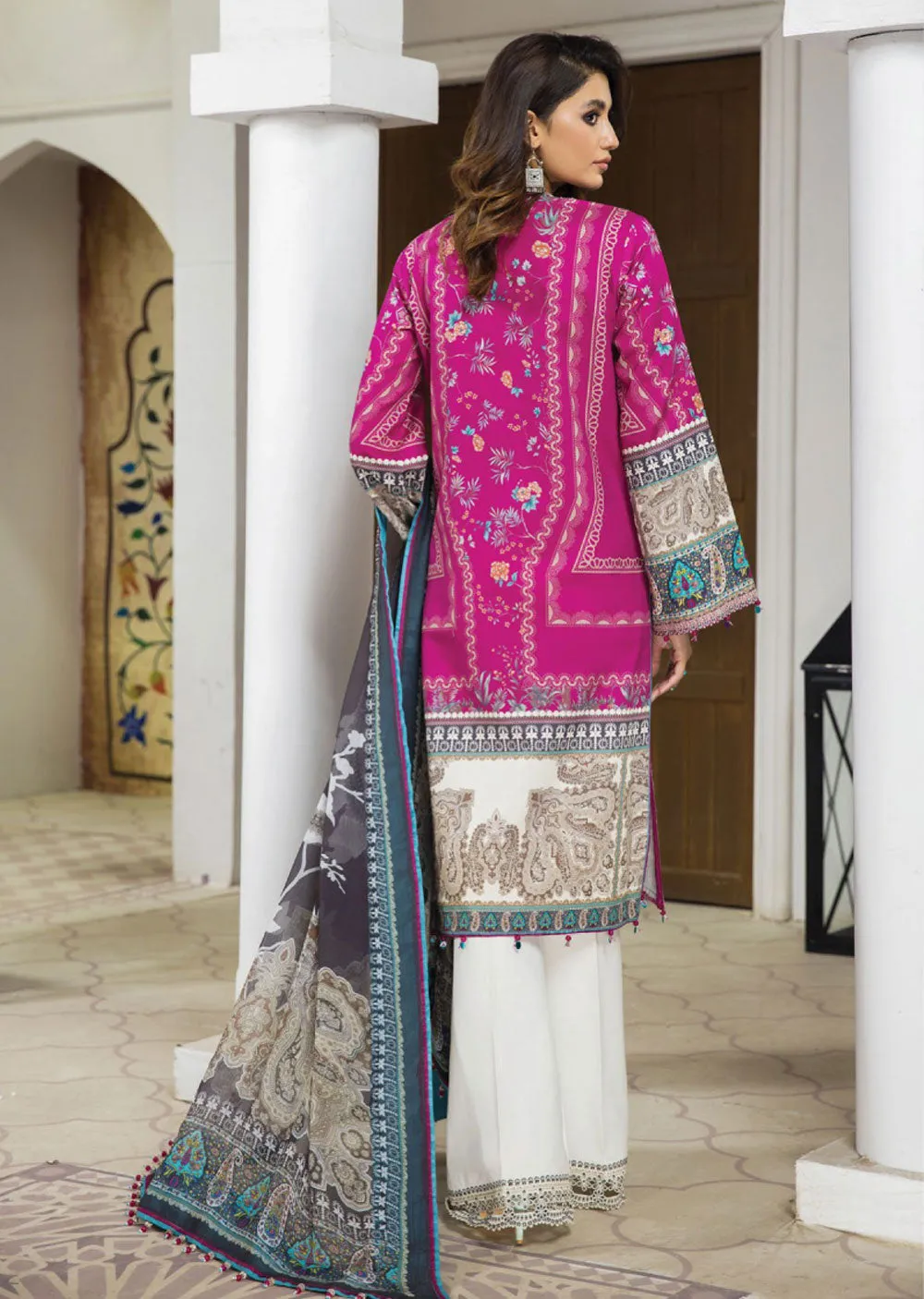 AEC-06 - Zulekha - Unstitched - Anaya Cambric Collection 2022