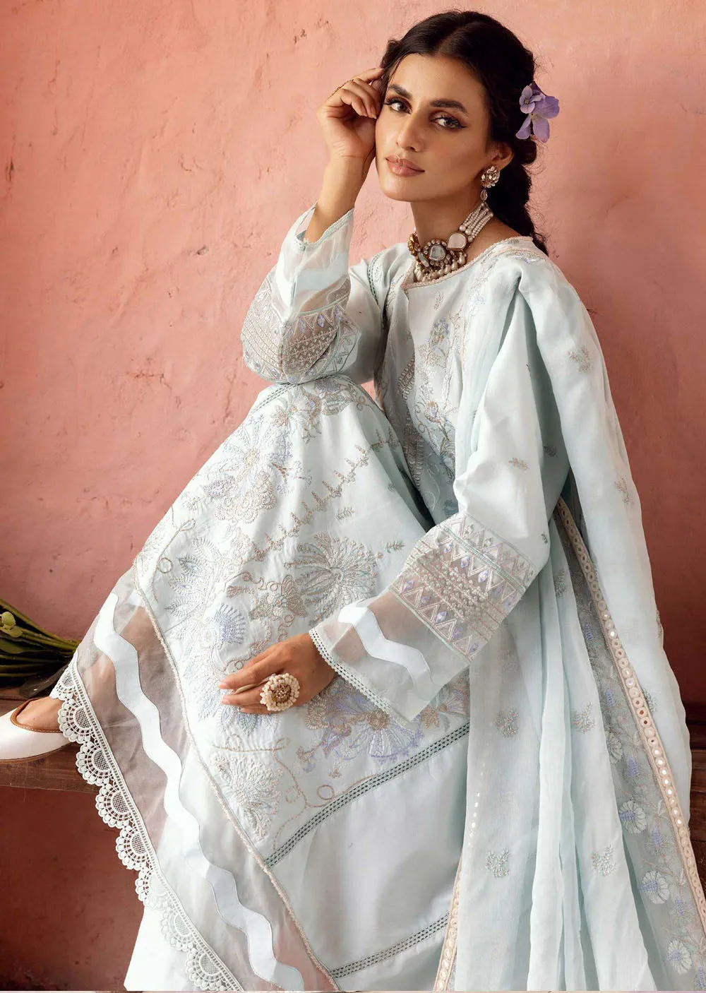 AHU - Unstitched - Brocade Embroidered Lawn Collection 2023