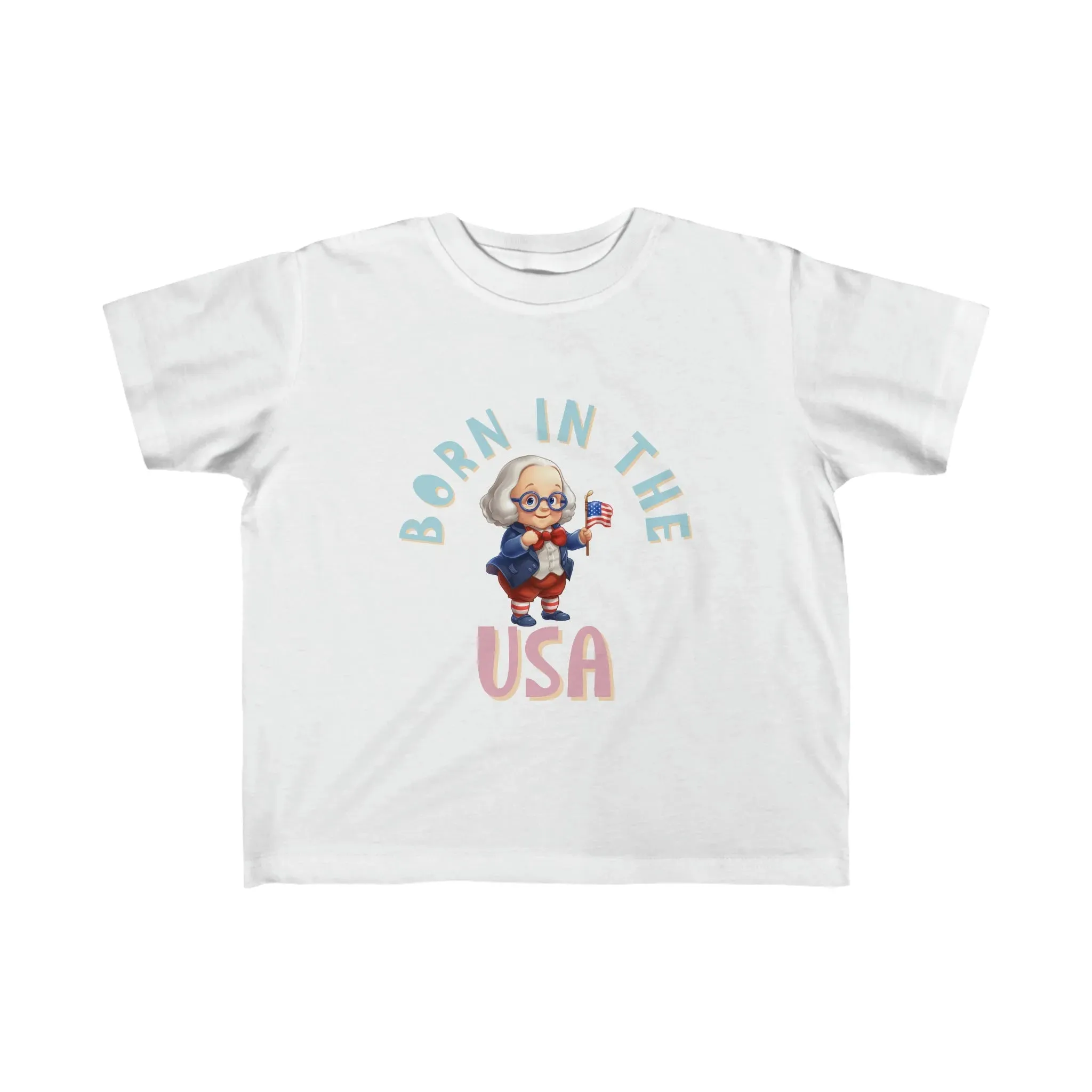 Born in the USA Benjamin Franklin Toddler's Fine Jersey Tee