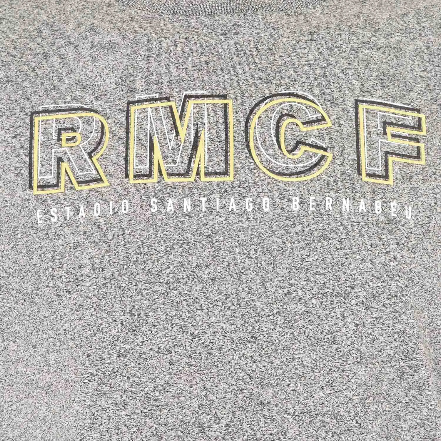 Camiseta Texto RMCF Hombre Gris/Lima