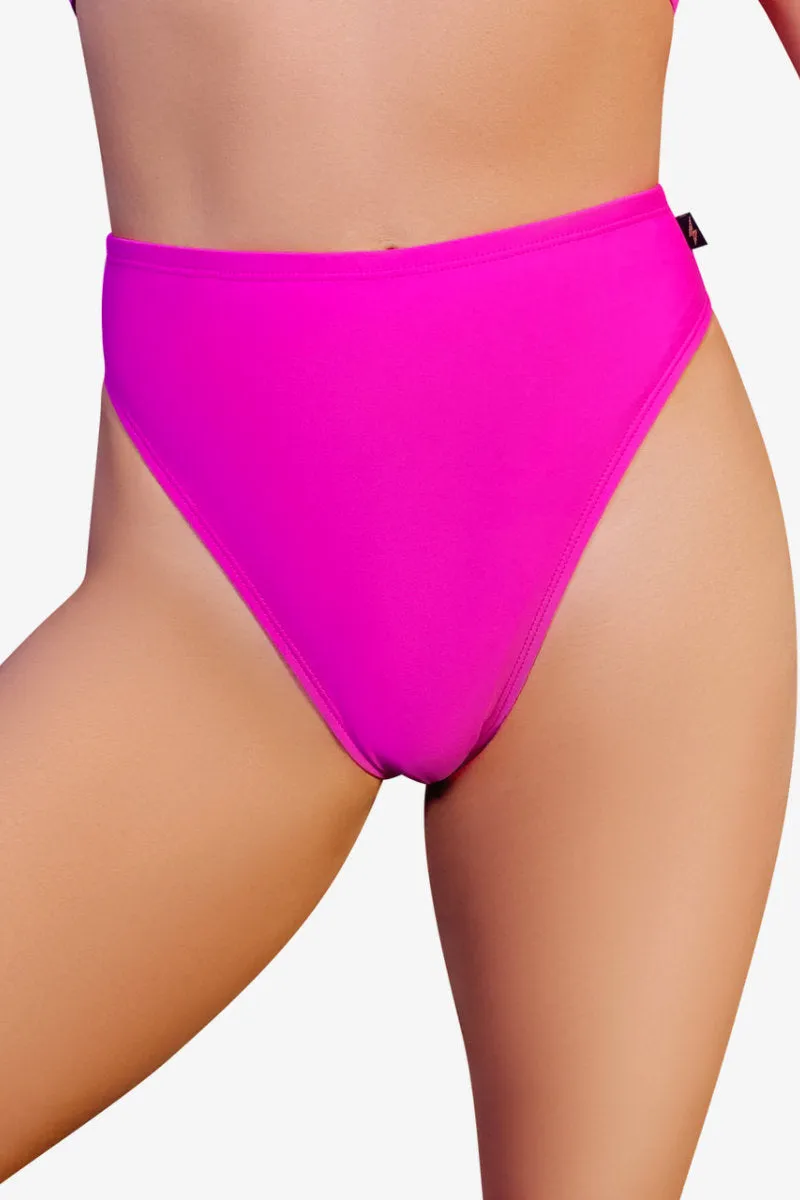 Cleo the Hurricane High Rider Hot Pants - Hot Pink