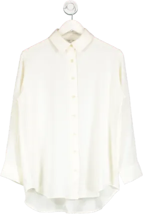 ELR Style Cream Oversized Button Up Shirt UK S