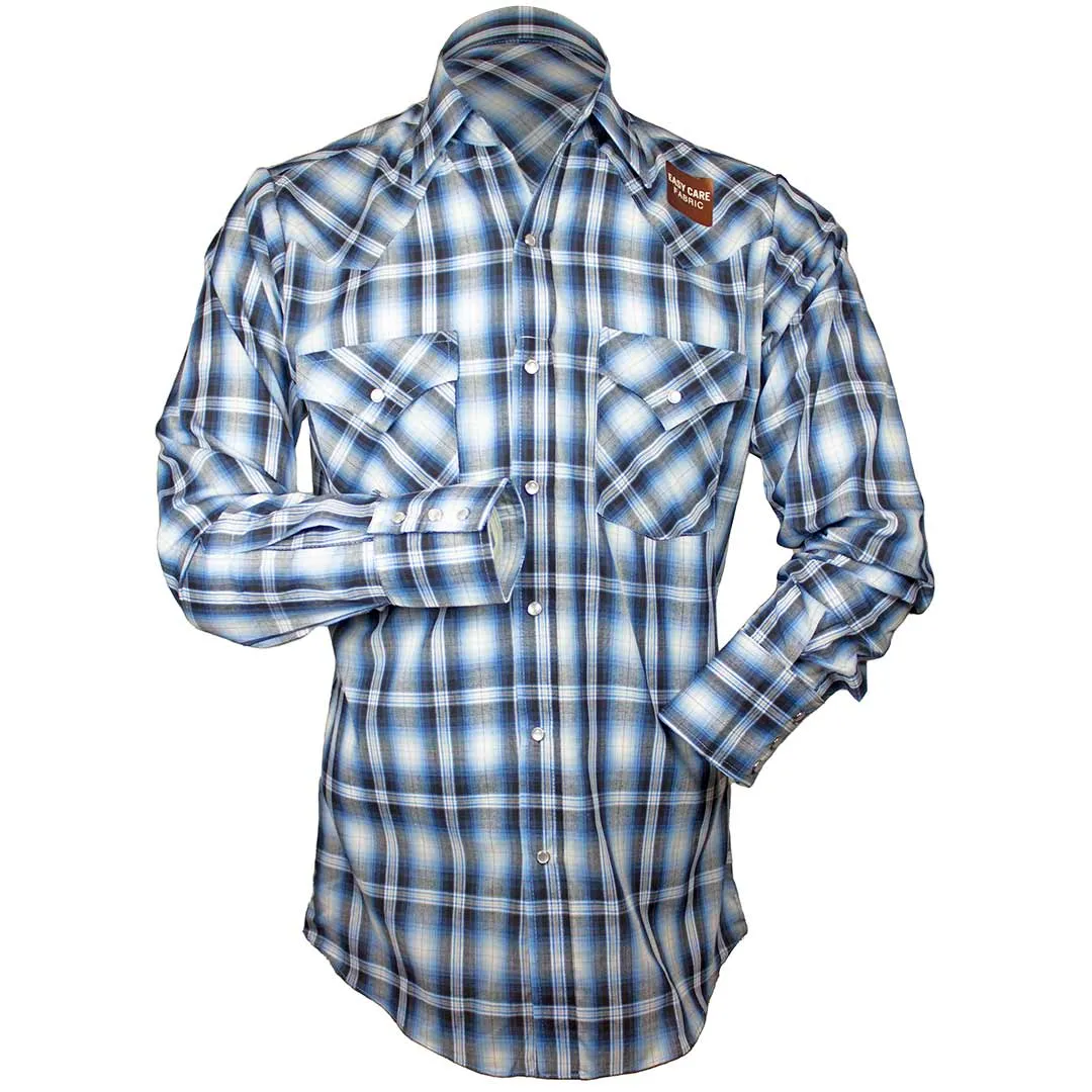 Ely Cattleman Men's Ombre Plaid Snap Shirt