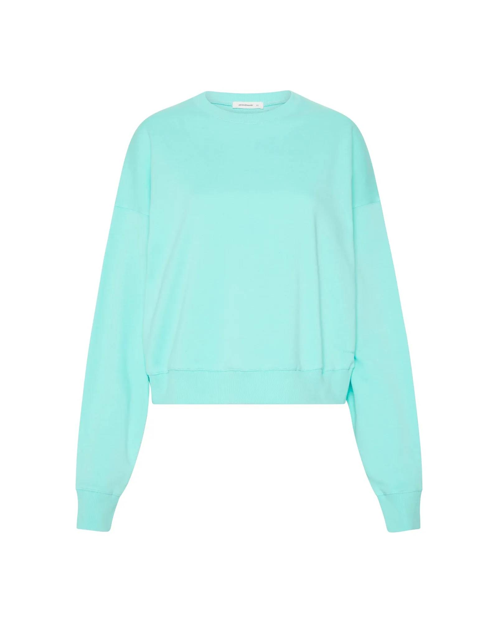 ESSENTIAL CROP SWEATSHIRT - ARUBA BLUE