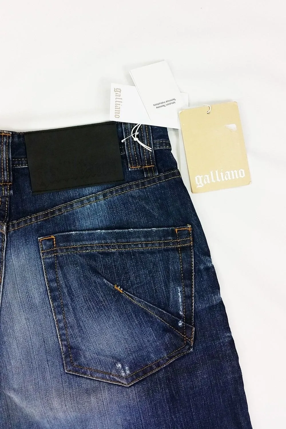 GALLIANO BY JOHN GALLIANO Denim Bermuda Pants (29)