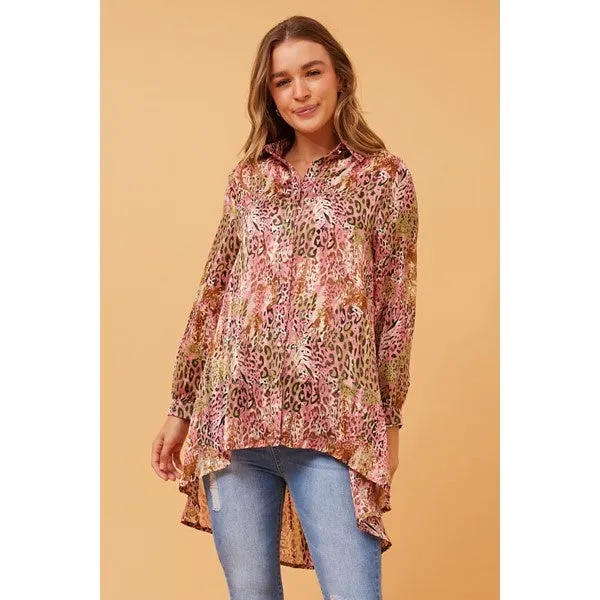 HARITA ANIMAL PRINT TUNIC SHIRT