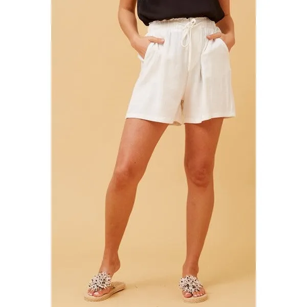 HAYLO PAPERBAG LINEN SHORTS