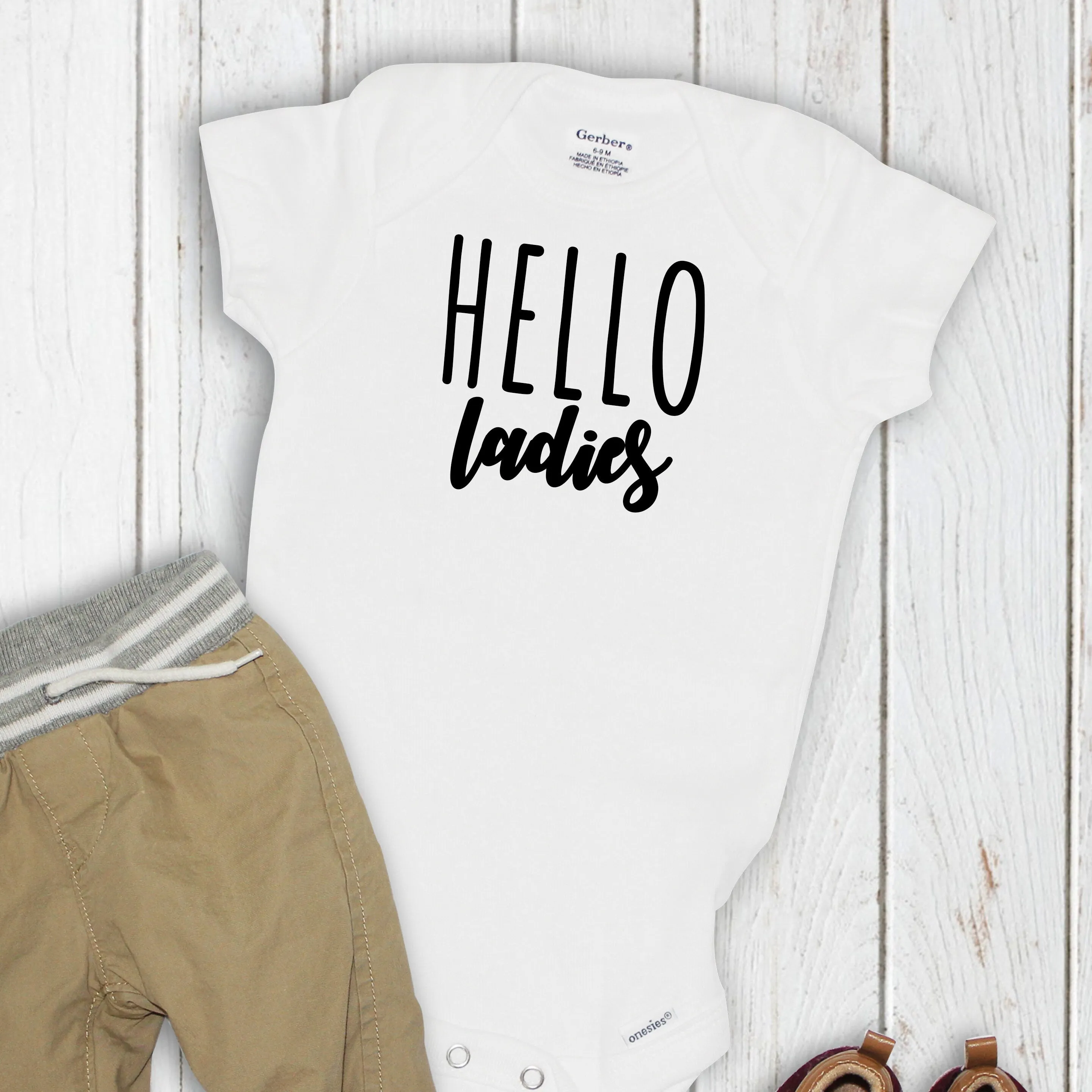 Hello Ladies Baby Bodysuit