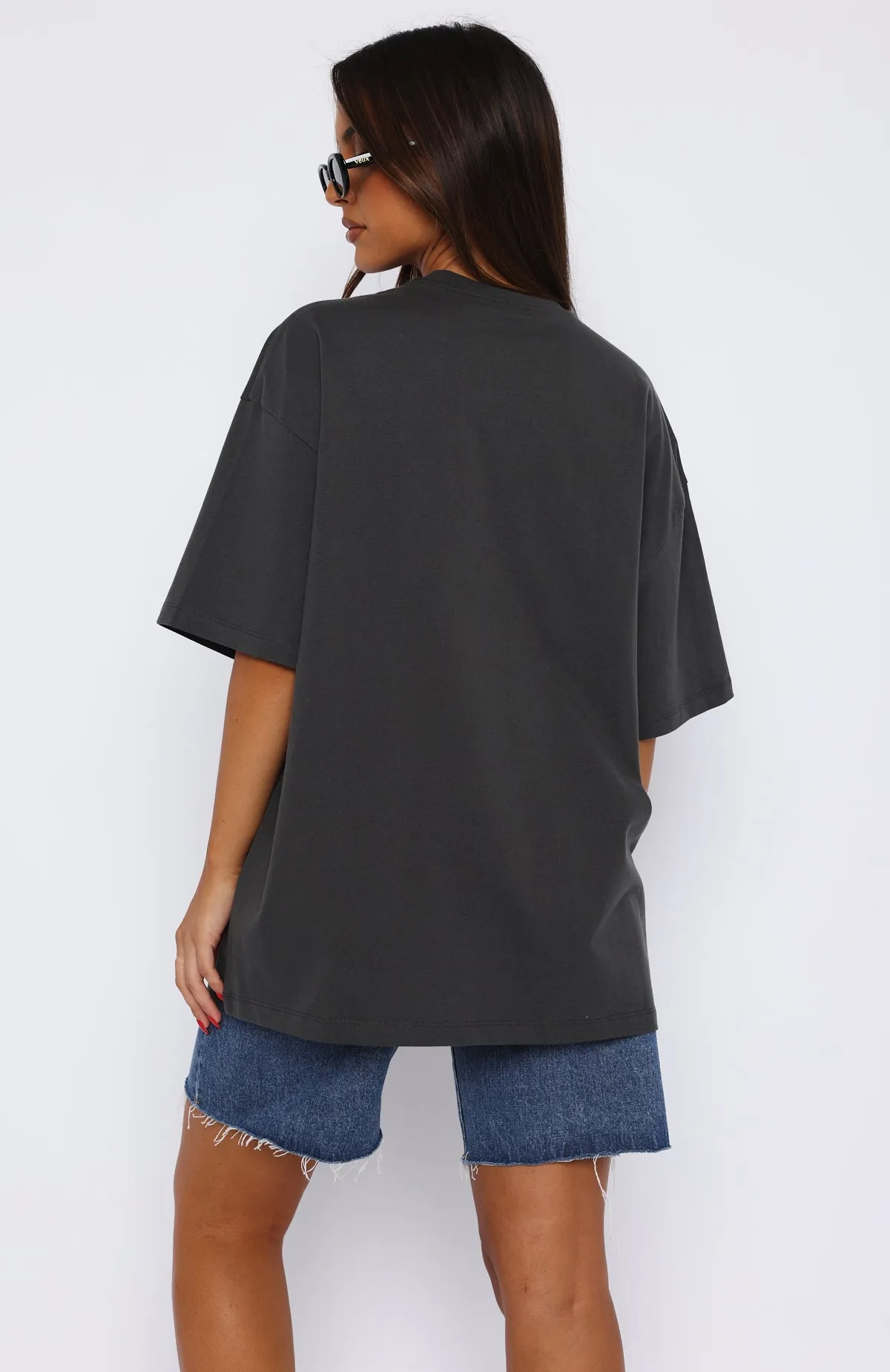 Impressing Me Oversized Tee Charcoal