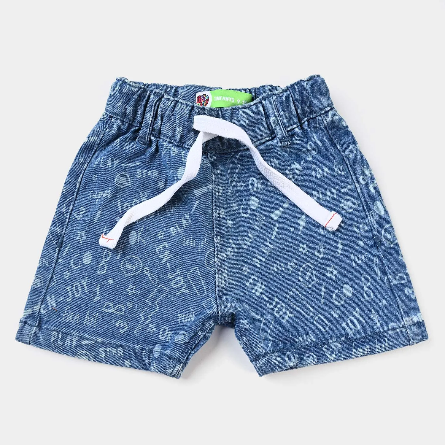 Infant Boys Denim Rigid Short Cool Star-Mid Blue