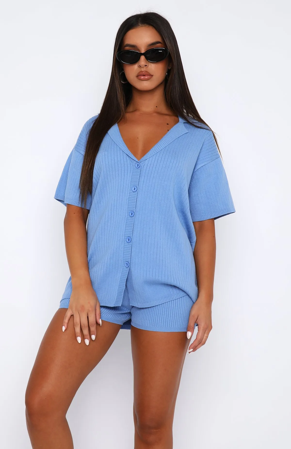 It's About Love Short Sleeve Shirt Blue