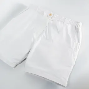 Ivory Cotton Linen Shorts