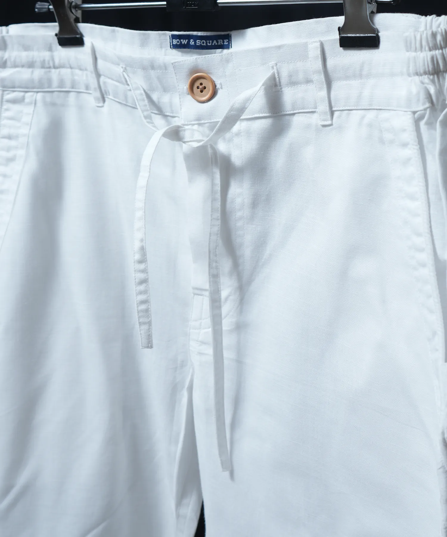 Ivory Linen Shorts