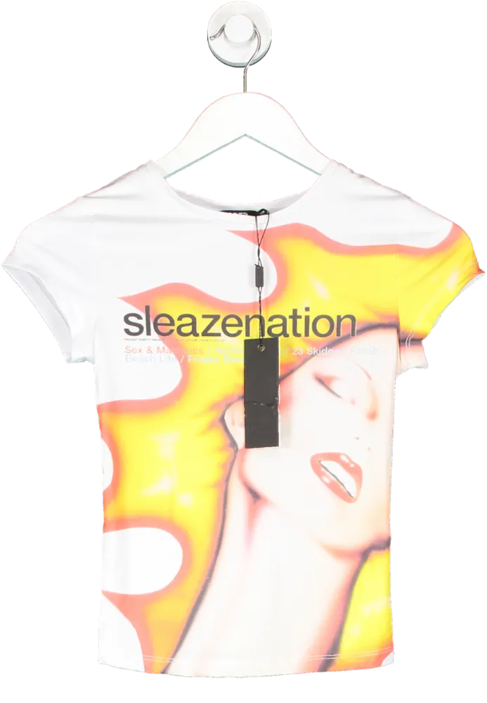 Jaded London Multicoloured Graphic Baby Tee UK XS