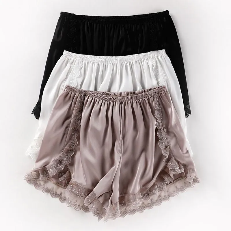 Lace anti-glare bottoming shorts