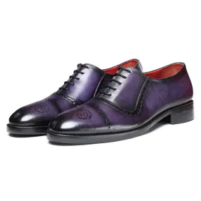 Medallion Toe Oxford- Purple