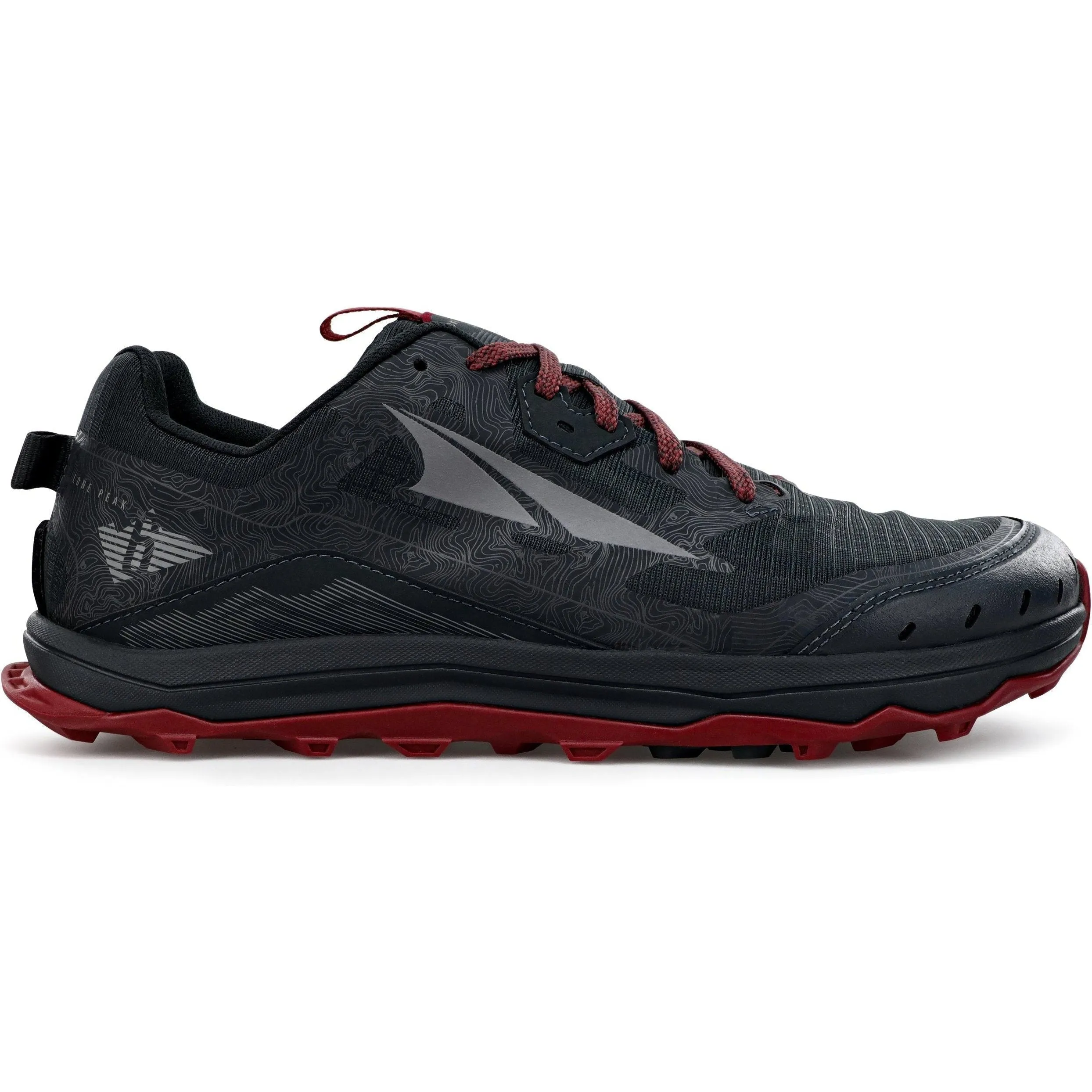 Men's Altra Lone Peak 6, Black/Gray, 7 2E Wide