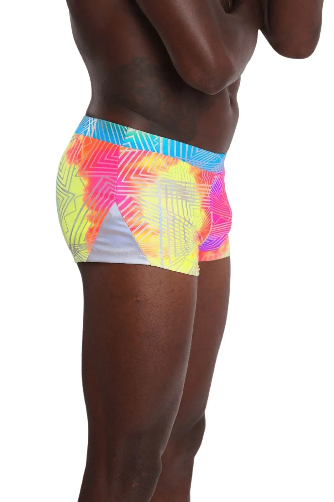 Mens Booty Shorts - Psychedelic