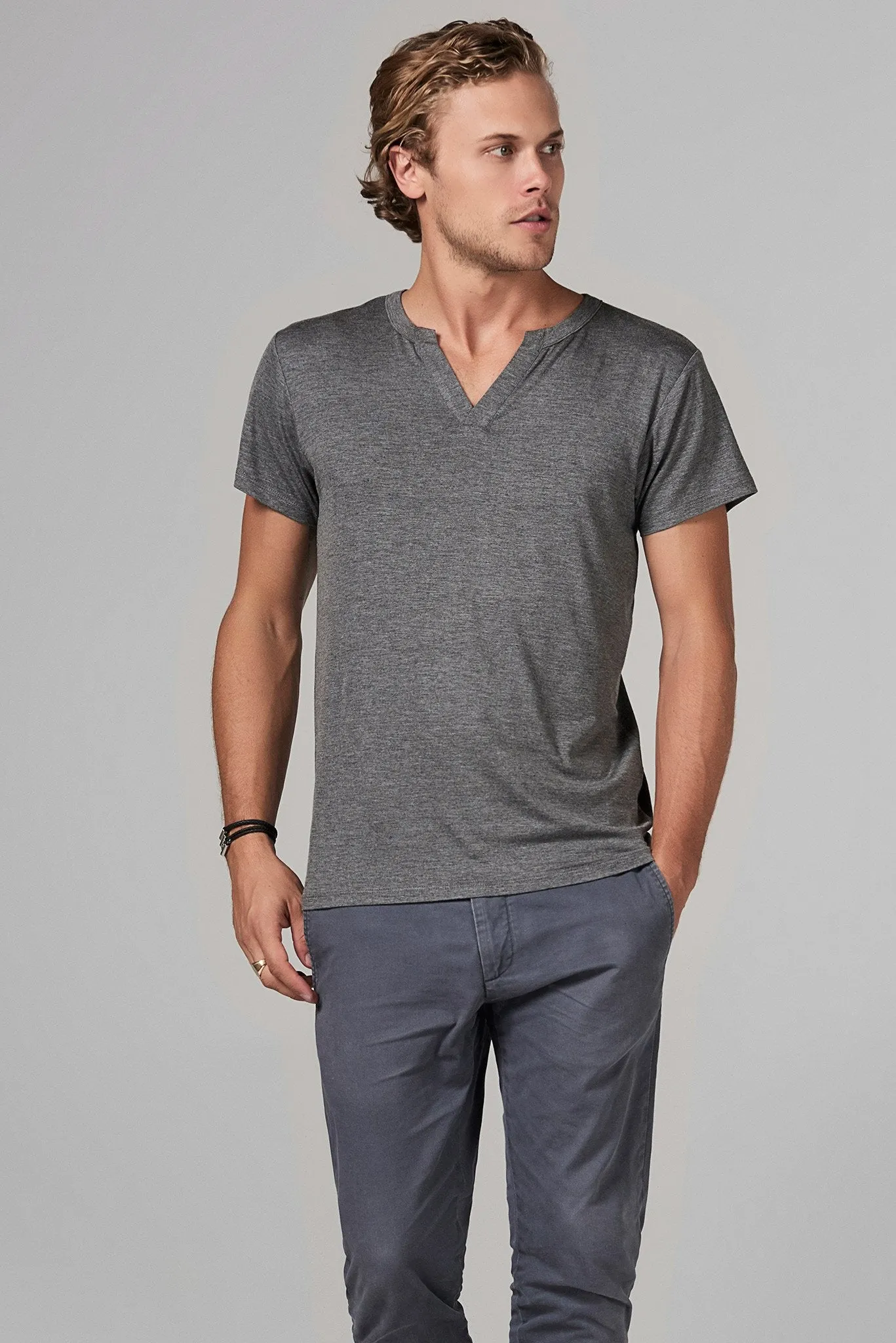 Men's Modal Cross V-Neck Tee