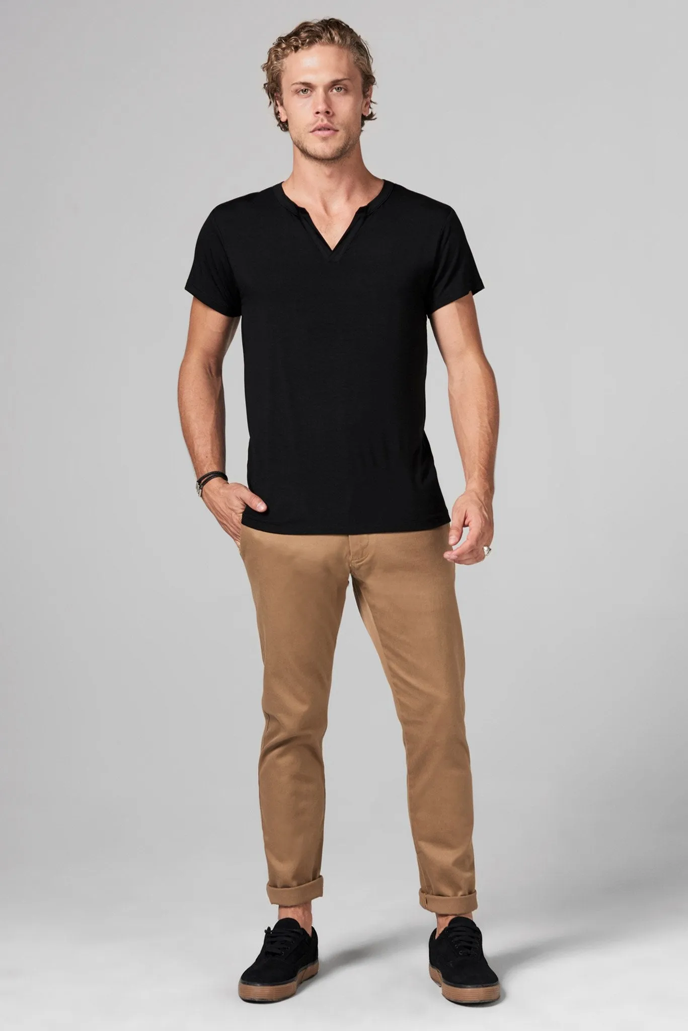 Men's Modal Cross V-Neck Tee