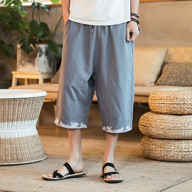 Men's wide crotch harem pants