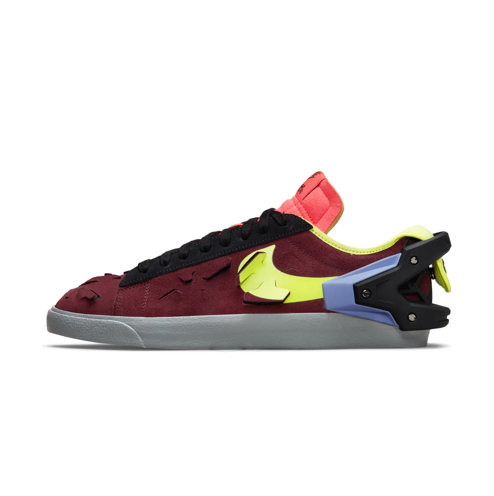 NIKE BLAZER LOW X ACRONYM - NIGHT MAROON/LEMON VENOM-BLACK