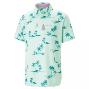 Puma CLOUDSPUN Low Tide Golf Polo - Green