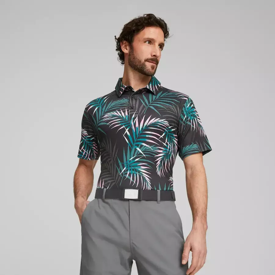 Puma CLOUDSPUN Palm Leaf Polo - Black