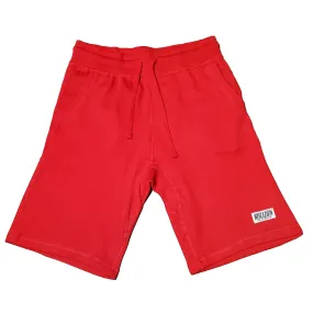 Red Cotton Premium Logo Shorts