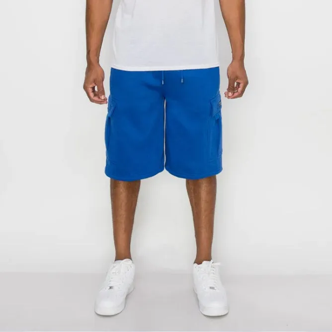 Royal Blue Cargo Fleece Shorts FL76