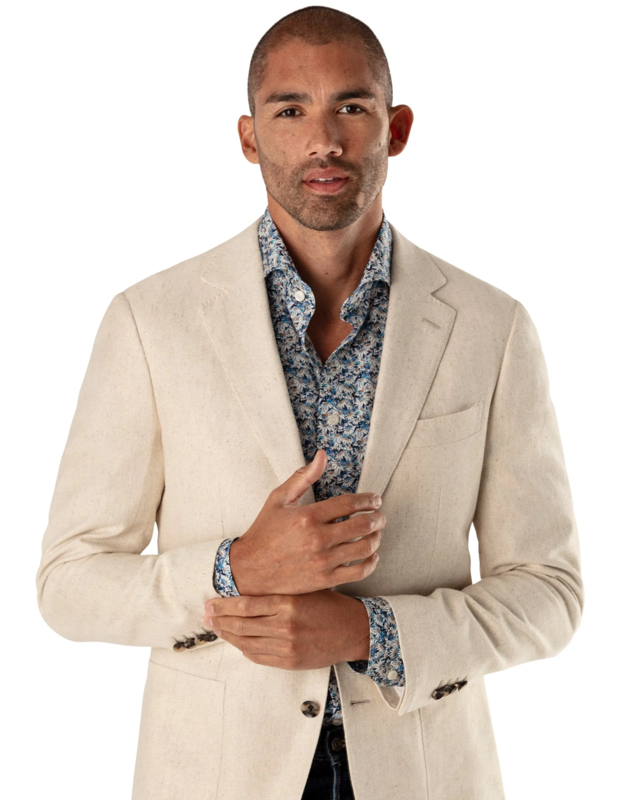 Slim Fit - Stained Floral Signature Twill Shirt