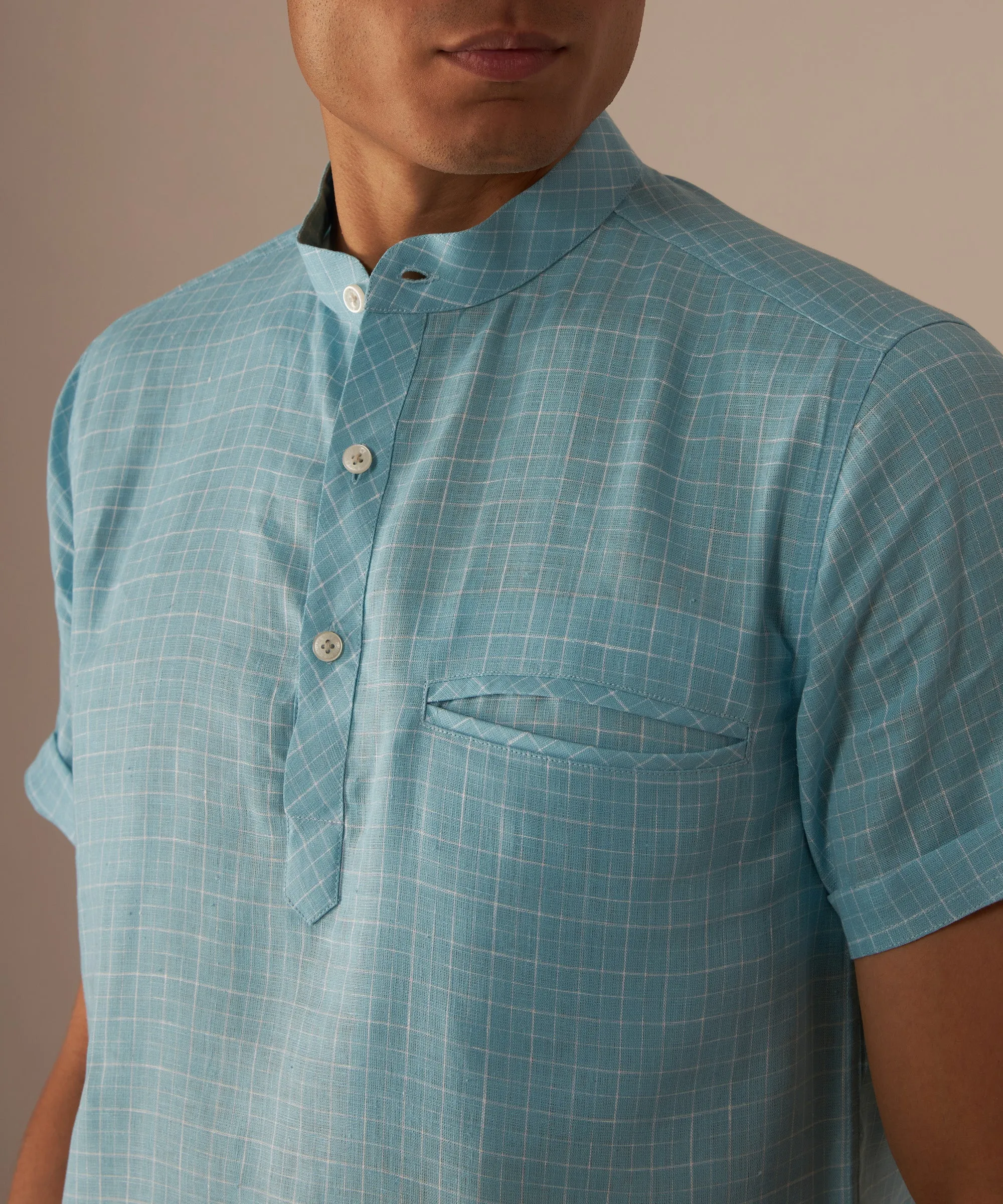 Teal Popover Shirt all