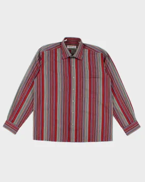 Vintage Men's Multicoloured Stripped Button Up Shirt - XL