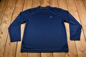 Vintage Nike Long Sleeve Athletic Shirt / Vintage Nike Print / Swoosh / Embroidered Logo / Sportswear / Streetwear / Athleisure