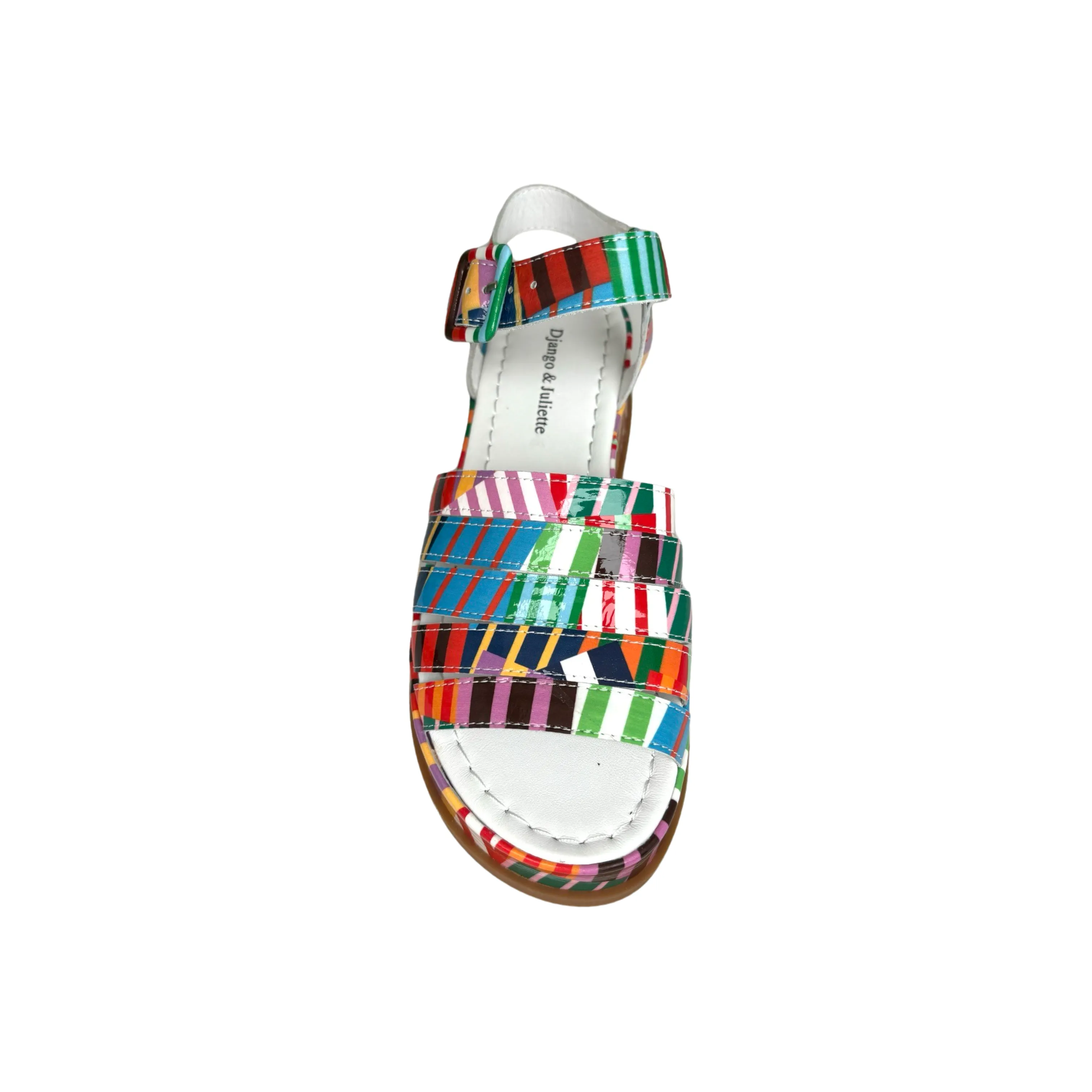 Wollie Stripe Multi Patent platform Sandal