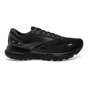 Women's Brooks Adrenaline GTS 23, Black/Black/Ebony, 5.5 D Wide