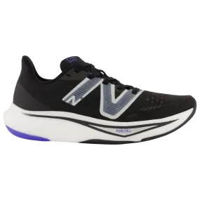 Women's New Balance FuelCell Rebel v3, Black/Aura/Vibrant Spring Glo, 6.5 B Medium