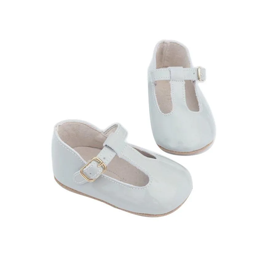 z Baby T-Bar Shoes - Paris T-Bar Sky Grey